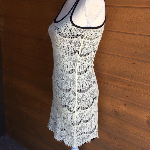 I.N.C black and cream lace dress Sz.XS - Picture 3 of 4